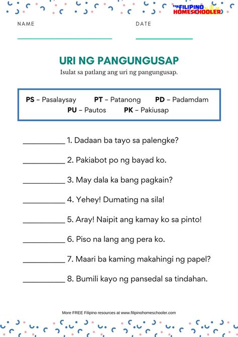 Uri ng Pangungusap .